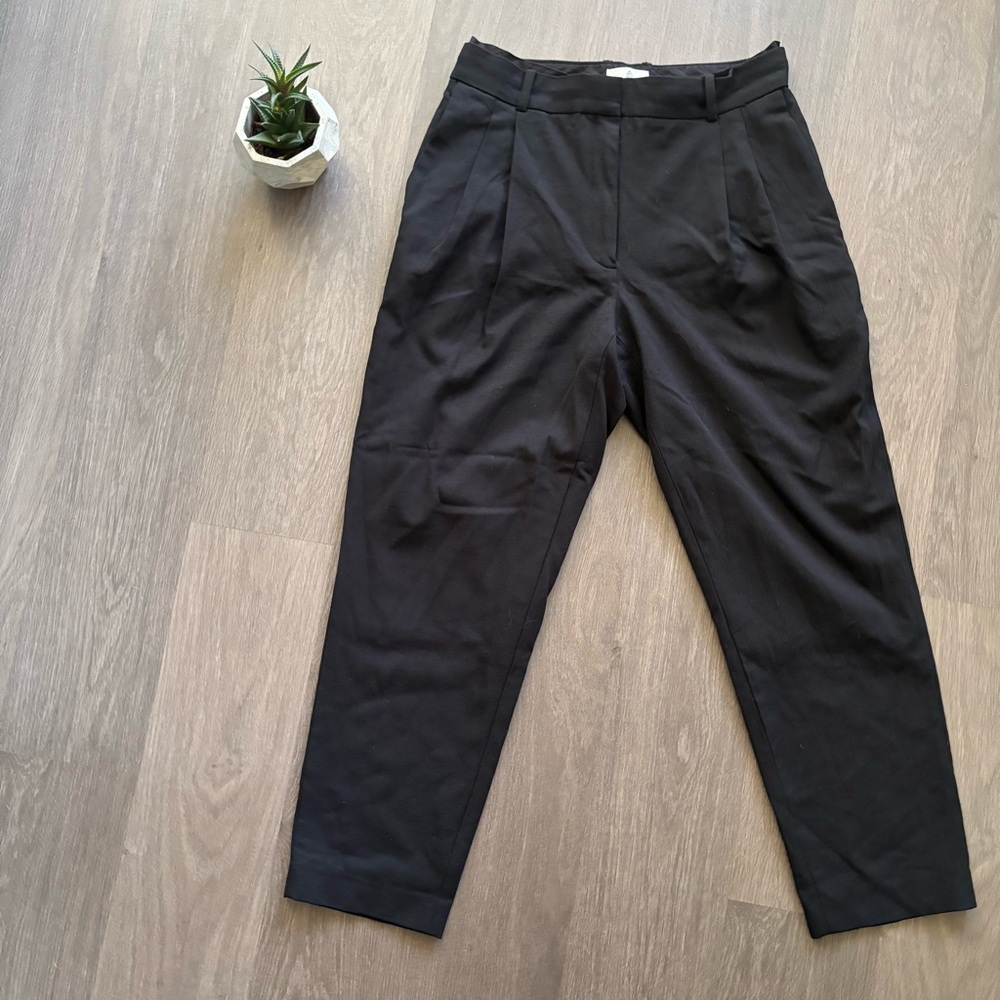 Babaton Vogue Black Cropped Tapered Trousers